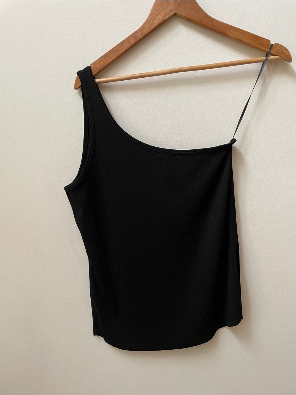 rag & bone Black One-Shoulder Camisole